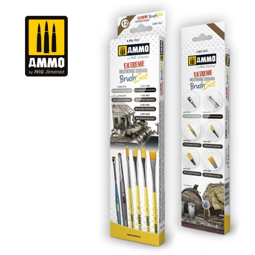 AMMO Extreme Weathering Diorama Brush Set (A.MIG-7612)