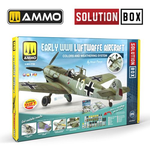 AMMO SOLUTION BOX 25 - Early WWII Luftwaffe Aircraft - Colors and Weathering System (A.MIG-7730)