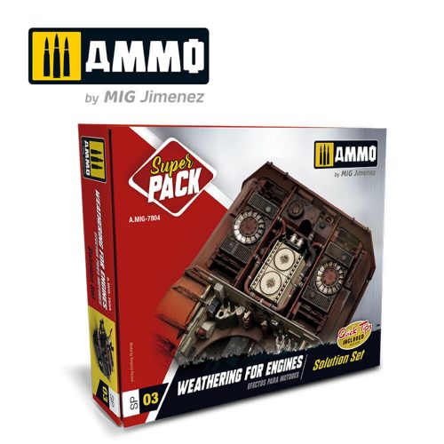 AMMO SUPER PACK Weathering for Engines (A.MIG-7804)