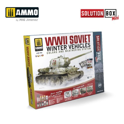 AMMO SOLUTION BOX MINI 20 - How to paint WWII Soviet Winter Vehicles (A.MIG-7903)