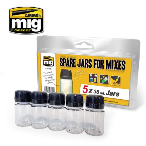 AMMO Spare Big Jars for Mixes (5 x 35mL jars) (A.MIG-8033)