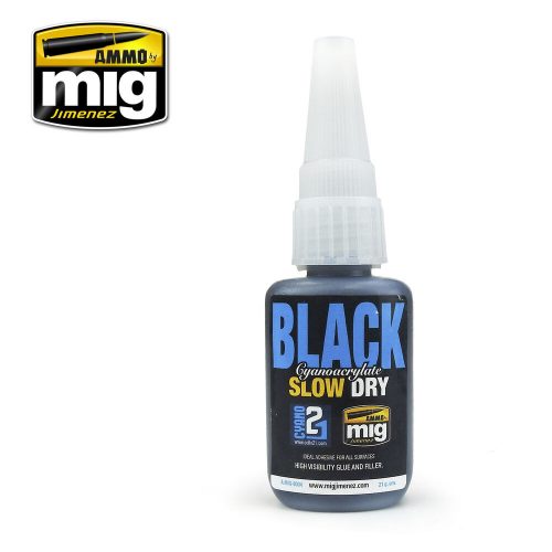 AMMO Black Slow Dry Cyanoacrylate (A.MIG-8034)