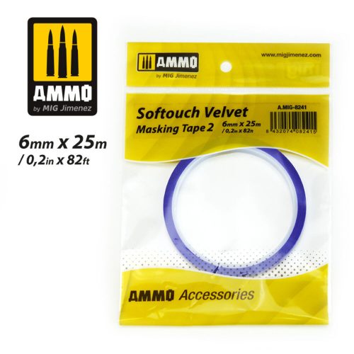 AMMO Softouch Velvet Masking Tape 2 (6mm x 25M)  (A.MIG-8241)