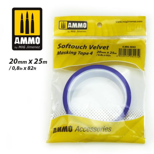 AMMO Softouch Velvet Masking Tape 4 (20mm x 25M)  (A.MIG-8243)