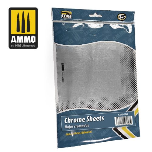 AMMO Chrome Sheets 280mm x 195mm (A.MIG-8248)