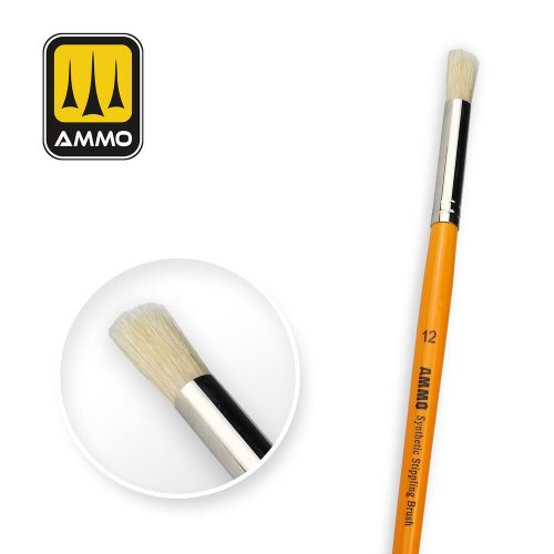 AMMO 12 Synthetic Stippling Brush (A.MIG-8587)