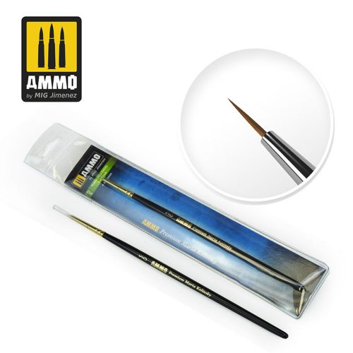 AMMO 5/0 Premium Marta Kolinsky Round Brush (A.MIG-8600)