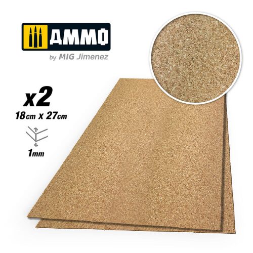 AMMO CREATE CORK Fine Grain (1mm) - 2 pcs. (A.MIG-8835)