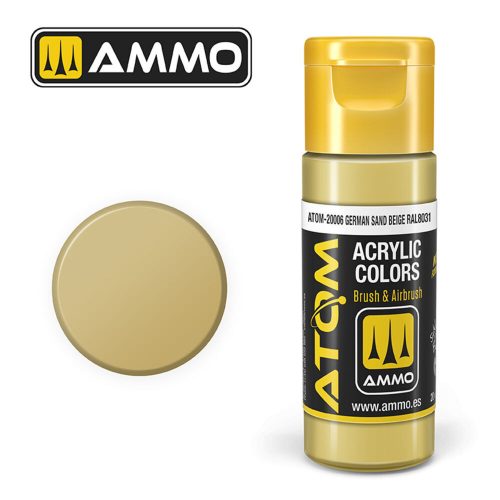 AMMO ATOM COLOR German Sand Beige RAL 8031 Acrylic Paint 20 ml (ATOM-20006)