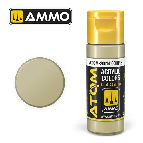 AMMO ATOM COLOR Ochre Acrylic Paint 20 ml (ATOM-20014)