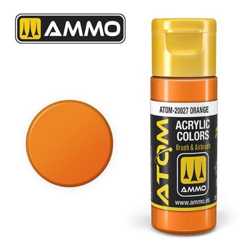 AMMO ATOM COLOR Orange Acrylic Paint 20 ml (ATOM-20027)