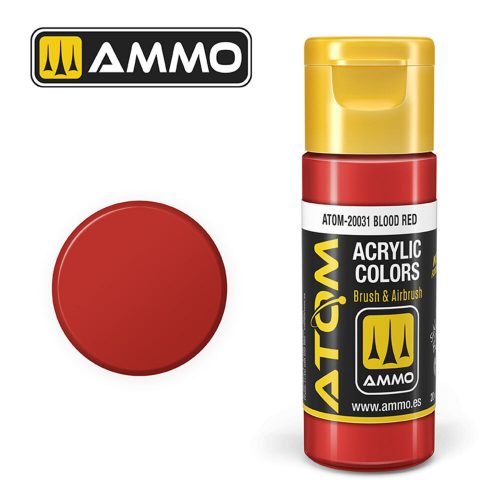 AMMO ATOM COLOR Blood Red Acrylic Paint 20 ml (ATOM-20031)