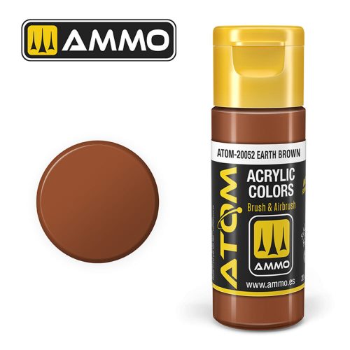 AMMO ATOM COLOR Earth Brown Acrylic Paint 20 ml (ATOM-20052)