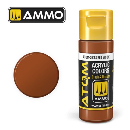 AMMO ATOM COLOR Red Brick Acrylic Paint 20 ml (ATOM-20053)