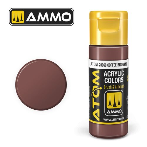 AMMO ATOM COLOR Coffee Brown Acrylic Paint 20 ml (ATOM-20060)