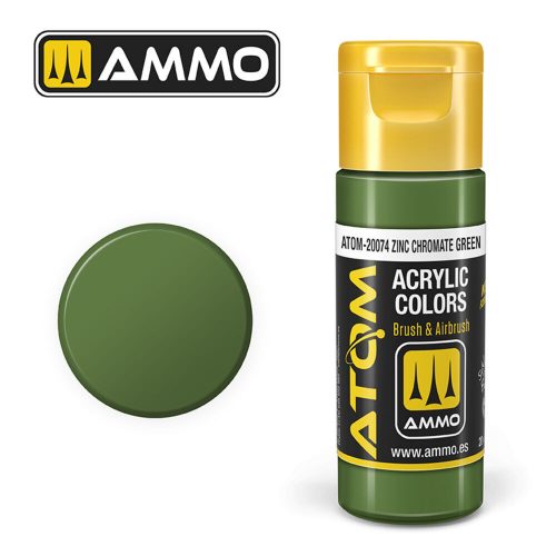 AMMO ATOM COLOR Zinc Chromate Green Acrylic Paint 20 ml (ATOM-20074)