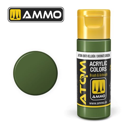 AMMO ATOM COLOR Hellgrün / Chromate Green Acrylic Paint 20 ml (ATOM-20075)