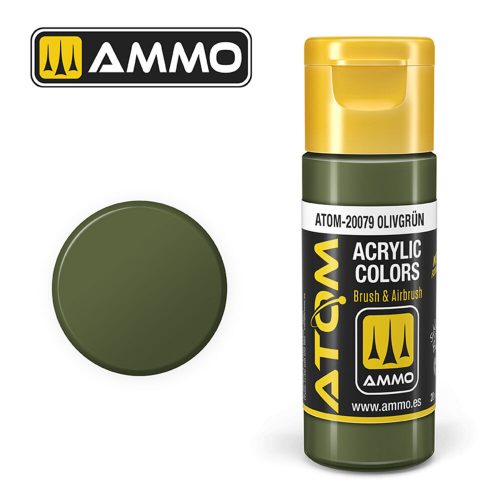 AMMO ATOM COLOR Olivgrün Acrylic Paint 20 ml (ATOM-20079)