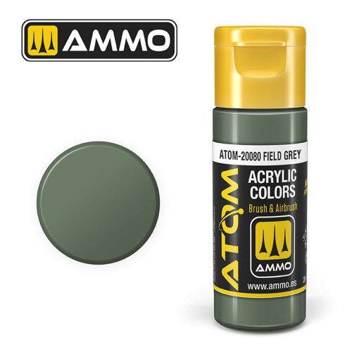 AMMO ATOM COLOR Field Grey Acrylic Paint 20 ml (ATOM-20080)