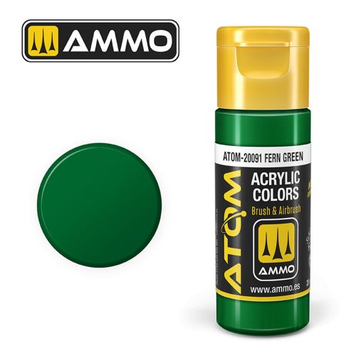 AMMO ATOM COLOR Fern Green Acrylic Paint 20 ml (ATOM-20091)