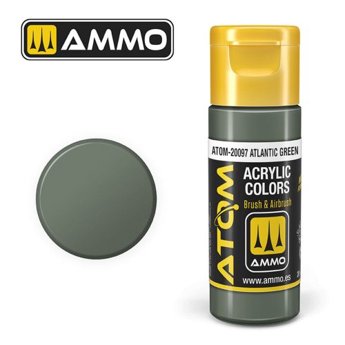 AMMO ATOM COLOR Atlantic Green Acrylic Paint 20 ml (ATOM-20097)