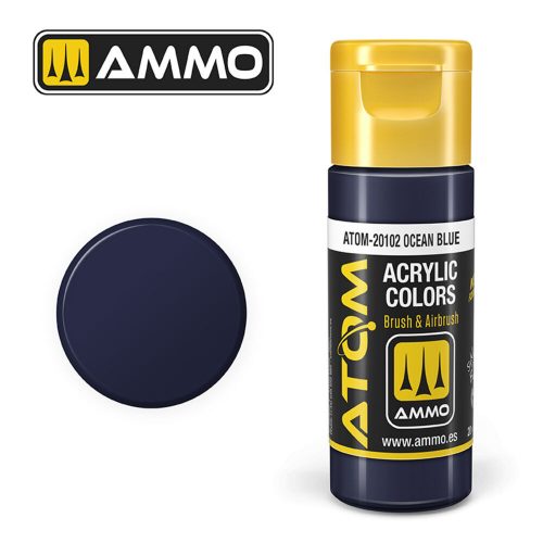 AMMO ATOM COLOR Ocean Blue Acrylic Paint 20 ml (ATOM-20102)