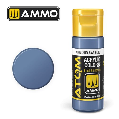 AMMO ATOM COLOR Navy Blue Acrylic Paint 20 ml (ATOM-20106)