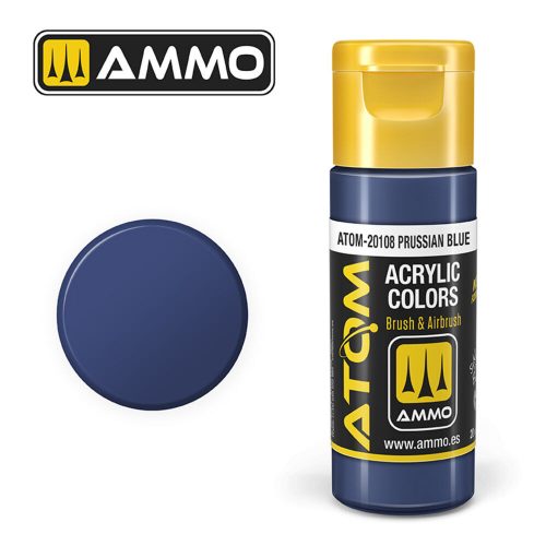 AMMO ATOM COLOR Prussian Blue Acrylic Paint 20 ml (ATOM-20108)