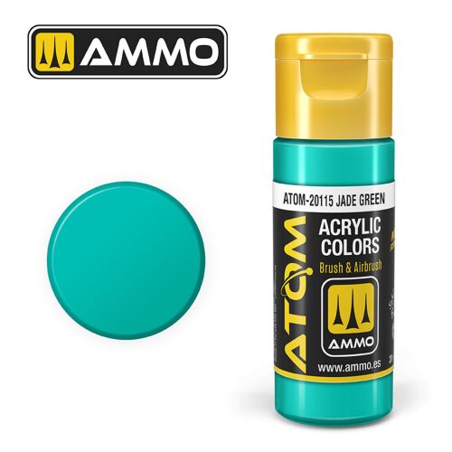 AMMO ATOM COLOR Jade Green Acrylic Paint 20 ml (ATOM-20115)