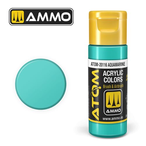 AMMO ATOM COLOR Aquamarine Acrylic Paint 20 ml (ATOM-20116)