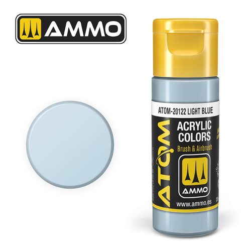 AMMO ATOM COLOR Light Blue Acrylic Paint 20 ml (ATOM-20122)