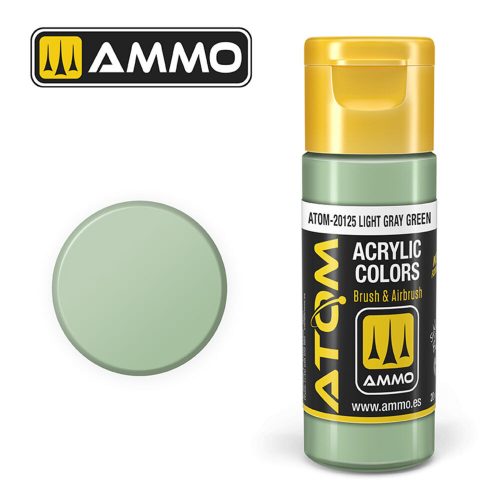 AMMO ATOM COLOR Light Gray Green Acrylic Paint 20 ml (ATOM-20125)