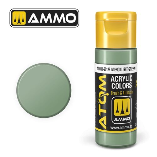 AMMO ATOM COLOR Interior Light Green Acrylic Paint 20 ml (ATOM-20128)