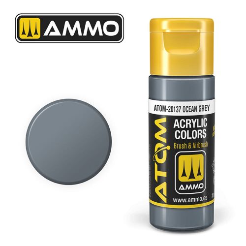 AMMO ATOM COLOR Ocean Grey Acrylic Paint 20 ml (ATOM-20137)