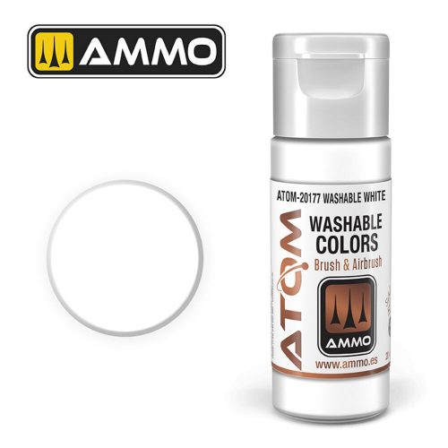 AMMO ATOM WASHABLE White Acrylic Paint 20 ml (ATOM-20177)