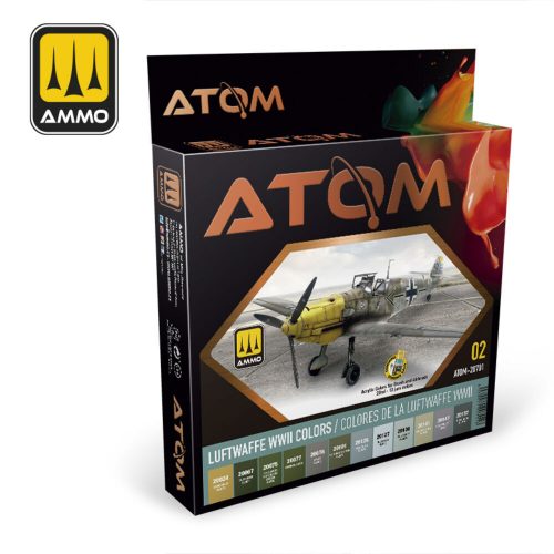 AMMO ATOM-Luftwaffe WWII Acrylic Colors 12 x 20 ml (ATOM-20701)