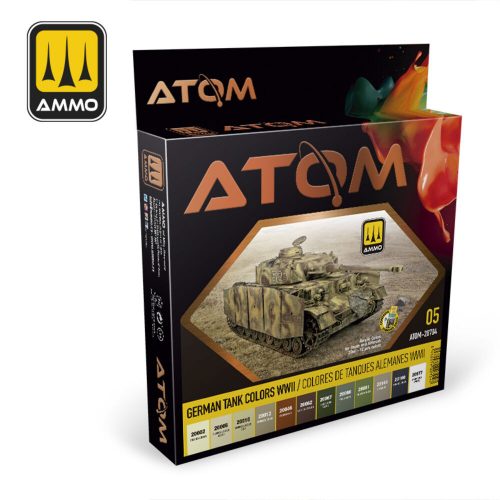 AMMO ATOM-German Tank Acrylic Colors WWII 12 x 20 ml (ATOM-20704)