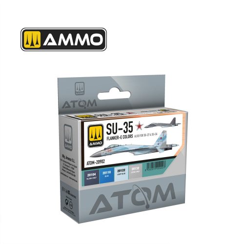 AMMO ATOM SU-35 FLANKER-E Colors Set (also for SU-27 and SU-34) (ATOM-20902)