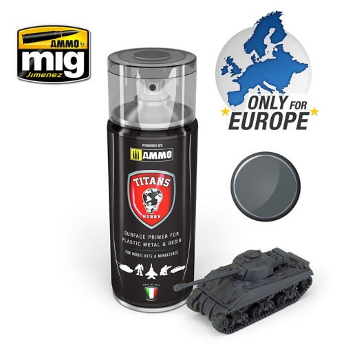 AMMO TITANS HOBBY Panzergrau Matt Primer Spray 400 ml (German Dark Grey) Spray 400 ml (TTH112)