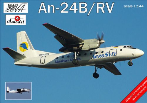 Amodel Antonov An-24B/RV Ukrainian airlines 1:144 (AMO1464-01)