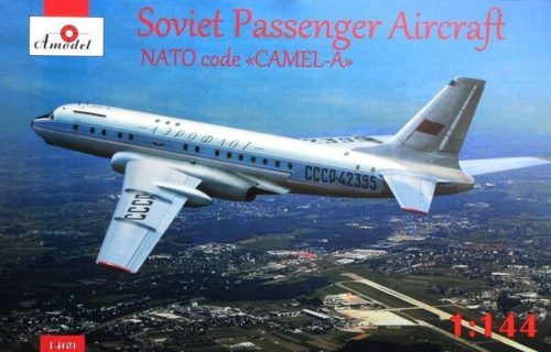 Amodel Tupolev Tu-104 airliner, Aeroflot, kit1 1:144 (AMO1469)