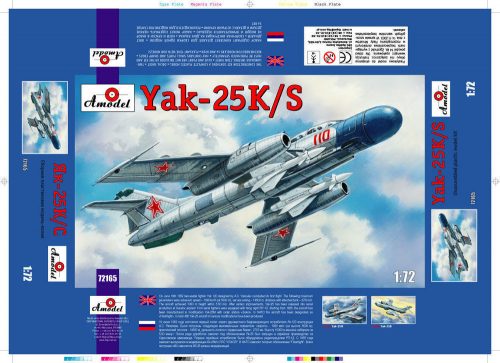 Amodel Yakovlev Yak-25K/S Soviet fighter 1:72 (AMO72165)