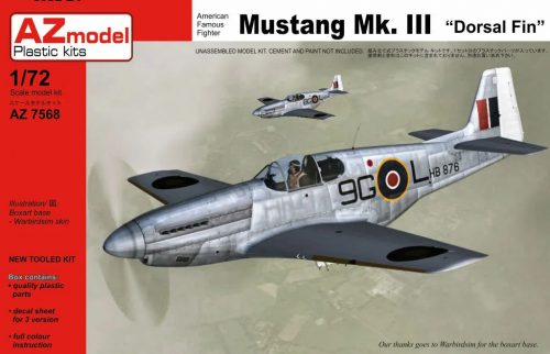 AZ model P-51B Mustankg Mk.III Dorsal Fin 1:72 (7568)