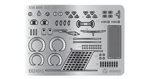 NUNU-BEEMAX BMW 320i BTCC Brands Hatch 1996 Winner Detail Up Parts 1:24 (EX24045)