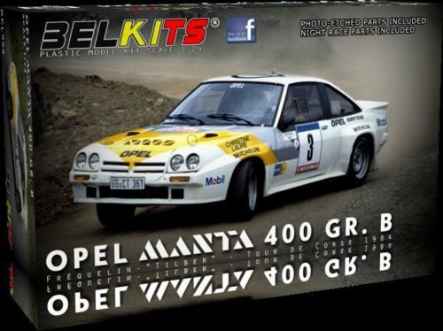 Belkits OPEL MANTA 400 GR.B Tour de corse 1984 Frequelin -Tilber 1:24 (BEL008)