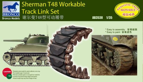 Bronco Sherman T48 Workable Track Link Set 1:35 (AB3538)