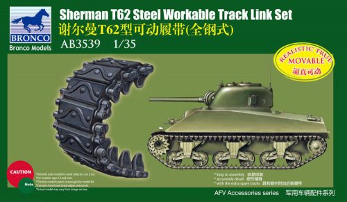 Bronco Shermann T62 Workable Track Link Set 1:35 (AB3539)