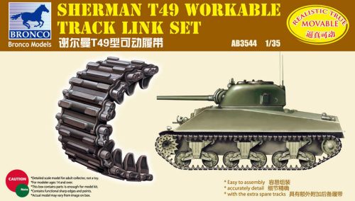 Bronco Shermann T49 Workable Track Link Set 1:35 (AB3544)