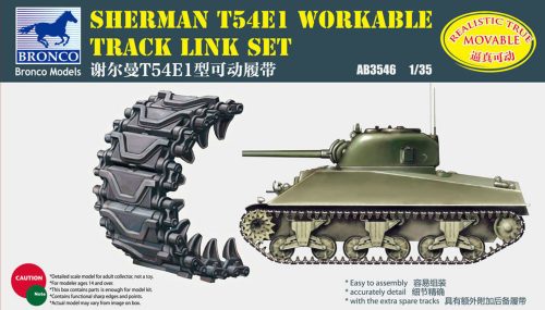 Bronco Sherman T54E1 Workable Track Link Set 1:35 (AB3546)