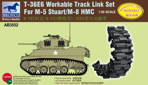 Bronco T-36E6 Workable Track Set for M-5/M-8 Stuart 1:35 (AB3552)